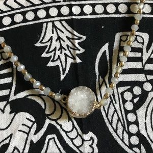 light blue gemstone choker